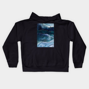 Abstract waves Kids Hoodie